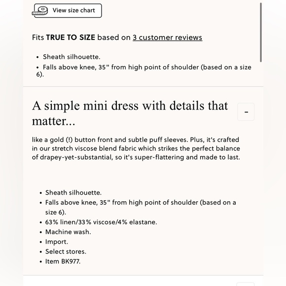 J.Crew NWT Stretch viscose/linen blend button front lined mini dress sz 16 BK977 - Picture 8 of 11